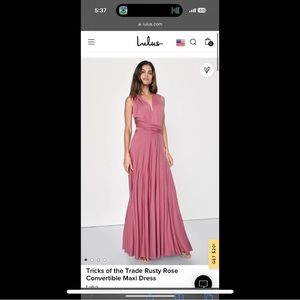 Tricks of the Trade Rusty Rose Convertible Maxi Dress